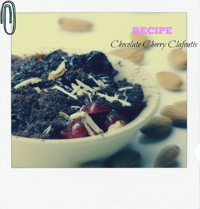 Chocolate cherry clafoutis