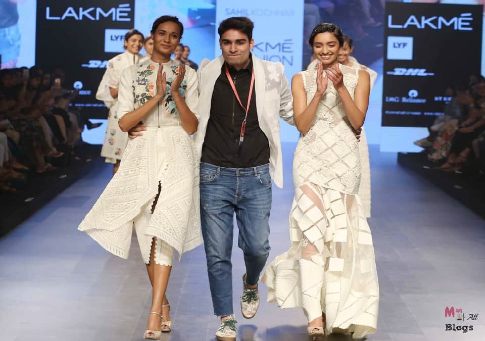 Sahil Kochhar with models on Day 1 at LFW SR 2016