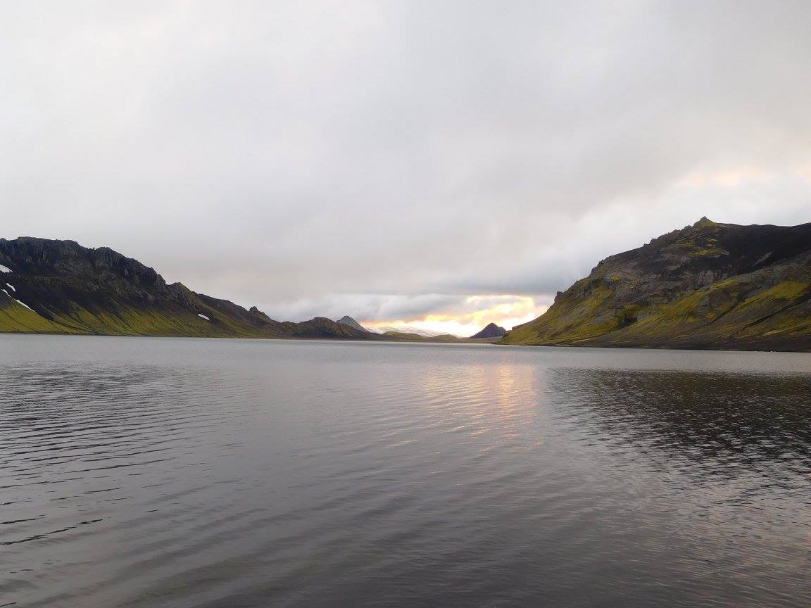 Lake near the Aflavatn Camping grounds - Iceland Hiking