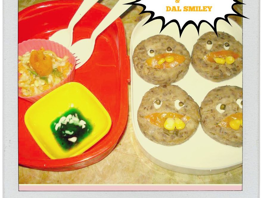 Lunch Box Ideas For Kids: Oats-Dal-Chawal Smiley