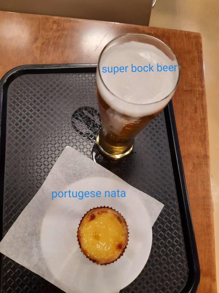 Superbock beer and Portuguese Nata- a must try in Portugal