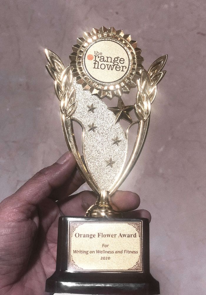 Maa of all blogs wins the best fitness blogger at the orange flower festival 2020 by Women's web