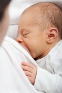 Breastfeeding a new baby