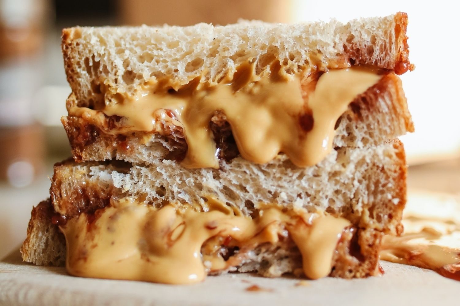 Classic Peanut Butter And Jam Sandwich