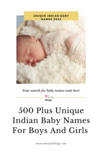 unique indian baby names 2022 