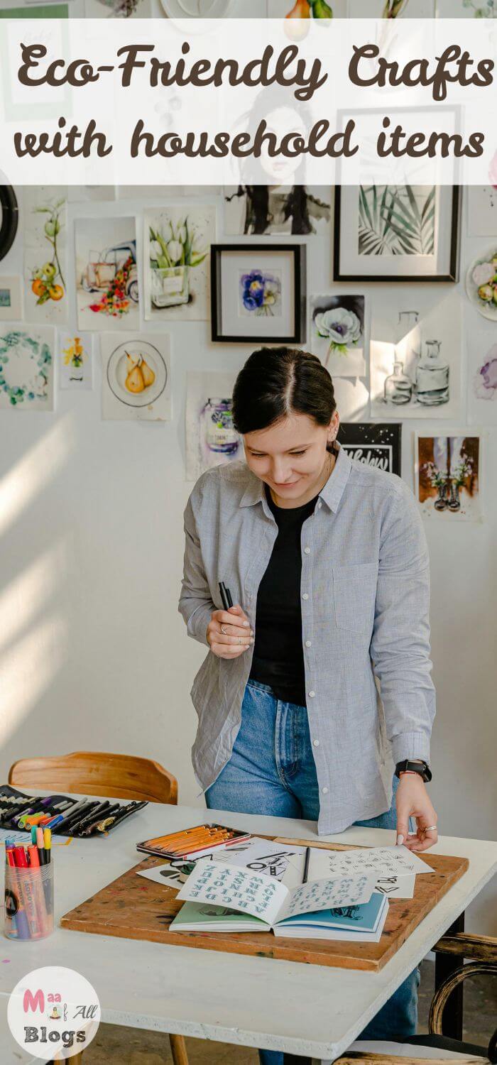 Here are some awesome Eco-Friendly Craft Ideas you can make by upcycling or recycling items you already have lying around the house!